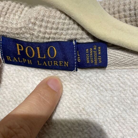 Vintage Polo Ralph Lauren Sweater Zipper Sweater Hooded Large Ralph Lauren Sweat - Picture 9 of 9
